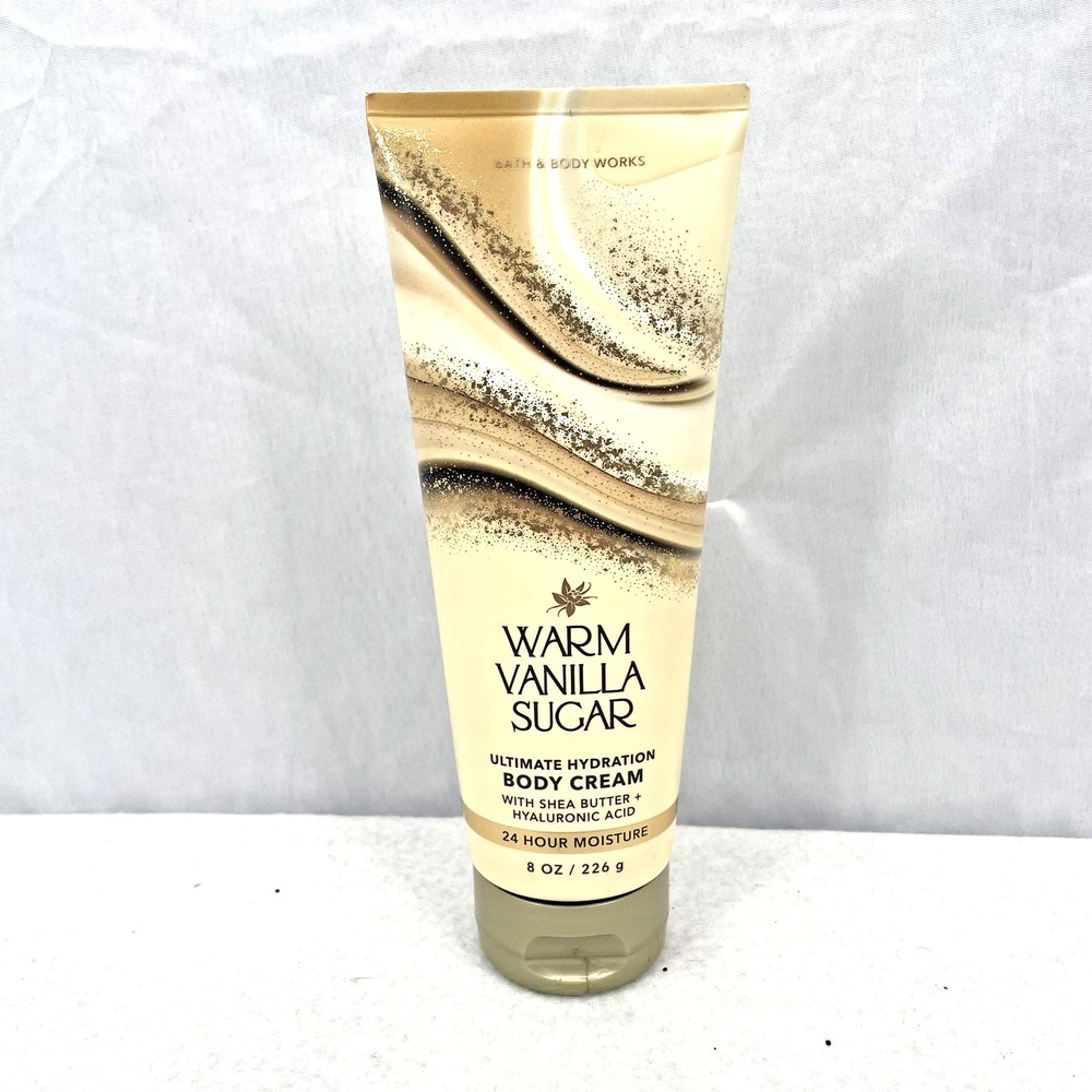 NEW Bath & Body Works Warm Vanilla Sugar Full Size‎ Body Cream 8oz Shea Butter